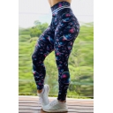 Cozy Women's 3D Leggings Landscape Hubble-Bubble Sunset Abstract Printed High Rise Contrast Stripe Skinny Full Length Gym Pants