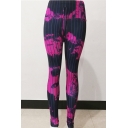 Cozy Women's Leggings Colorful Pattern High Waist Lift the Hips Quick Dry Ankle Length Slim Fitted Fitted Yoga Leggings