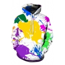 Cool 3D Colorful Graffiti Print Long Sleeve Loose Leisure Sport Hoodie