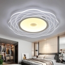 Flower Shaped Ceiling Mounted Lamp Modern Acrylic 16.5