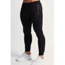 Men's New Fashion Letter Printed Skinny Fit Cotton Joggers Pencil Pants