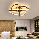 Pinwheel Bedroom Ceiling Mount Lamp Metal 18