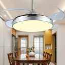 Round Dining Room Ceiling Fan Lamp Metal 19