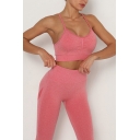 Novelty Womens Cami Top Space Dye Sweat-Absorbing Skinny Fitted Spaghetti Strap Cropped Sleeveless Yoga Bra