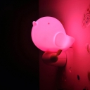 Bright Light Plug-in Little Bird Kids Mini Night Light in Pink