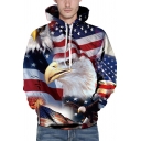 Womens 3D Hoodie Stylish Eagle Flag Snowman Joker Galaxy Unicorn Cat Pattern Drawstring Long Sleeve Slim Fit Hooded Sweatshirt