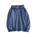 Basic Mens Hoodie Solid Color Drawstring Zipper up Long Sleeve Relaxed Fitted Hoodie with Kangaroo Pocket