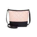 Fashion Color Block Quilted Shoulder Bag Crossbody Bag 22*4*18 CM