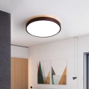 Black Round Surface Mounted LED Ceiling Lamp Minimalist Acrylic Small/Medium/Large Flush Mount Light Fixture