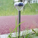 Clear Diamond Shaped Pathway Lamp Simple Acrylic LED Solar Stake Lighting in Warm/Multicolored Light, 1 Pc