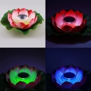 Lotus Garden Pond Night Lamp Plastic Decorative Solar LED Table Light in Purple/Pink/Red, 1 Piece