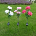 Solar Peony Blossom LED Stake Lamp Contemporary Plastic Garden Ground Light in White/Pink/Red, 1-Piece