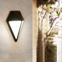 Black Diamond Flush Mount Wall Lamp Minimalism LED Aluminum Sconce Light for Stairs