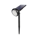 5 PCs Round LED Pathway Light Simple Plastic Black Solar Spotlight with Stake, Multi Color/2 Color Light