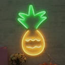 Pineapple Plastic Mini Night Lamp Kids White LED Wall Night Lighting with USB Cord