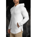 Elegant Men's Hoodie Zipper Split Side Pocket Solid Color Camo Printed Long-sleeved Regular Fitted Hooded Sweatshirt