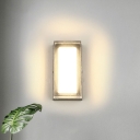 Aluminum Box Flush Mount Wall Light Simplicity LED Black Wall Mounted Lamp for Outdoor