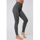 Leisure Women's Leggings Contrast Panel Elastic High Waist Anke Length Butt Lift Skinny Yoga Leggings
