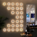 Star Flush Mount Recessed Lighting Minimalist Clear Crystal Corridor LED Flush Mount Ceiling Fixture