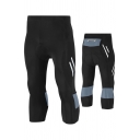 Vintage Mens Pants Silicone Pad Reflective Tape Sweat-Absorbing Mid Rise Skinny Fit Capri Cycling Leggings