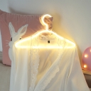 Cloth Hanger Closet LED Night Light Plastic Novelty Modern Plug-in Hanging Night Lamp in White/Warm/Pink Light