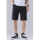 Mens Summer Casual Loose Fashion Flap Pocket Side Straight Fit Cargo Shorts Denim Shorts