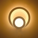 Oval/Round Acrylic Sconce Light Fixture Minimalistic White LED Wall Lamp in Warm/White/3 Color Light