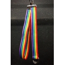 Fashion Classic All-Match Rainbow Striped Double Buckle Canvas Belt Waistband