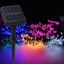 Modern Firefly Solar LED Light Strip Plastic 20-Light 16.4ft Patio Festive Lamp in Black, Warm/White/Multi-Color Light