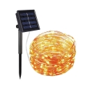 32.8/65.6ft PVC Copper Wire String Light Set Modern 100/200-Light Clear Solar LED Festive Lamp in Warm/Multicolored Light