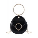 Designer Personalized Plain Metal Ring Embellishment Circle Crossbody Bag 17*6*19 CM