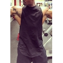 Casual Men's Tank Top Solid Color Round Neck Sleeveless Armhole Sleeveless Relaxed Fit Tank Top