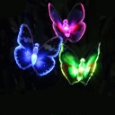 2 PCs Butterfly Solar Landscape Light Decorative Plastic Courtyard LED Stake Light in Red/Green/Purple