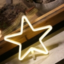 Plastic Star Mini Night Light Cartoon White Integrated LED Wall Night Lamp for Decoration