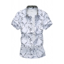Leisure Men's Shirt Graphic Pattern Button Closure Turn-down Short Sleeves Regular Fitted Shirt