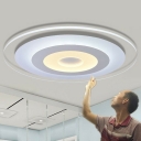 Super Thin Circle Acrylic Ceiling Lamp Simplicity White LED Flush Mount Light Fixture