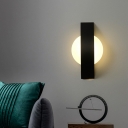 Geometric LED Surface Wall Sconce Nordic Acrylic Living Room Wall Light with Arc Arm