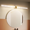 Simplicity Linear Vanity Light Fixture Acrylic Bathroom LED Wall Sconce Light in Gold