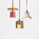 Designer Geometrical Suspension Light Marble 1 Bulb Dining Room Pendant Lighting Fixture