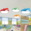 Apple Shaped LED Flush Mount Ceiling Fixture Cartoon Acrylic Kindergarten Flushmount Lighting