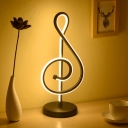 Minimalistic Twist Line Art Nightstand Lamp Metal Living Room LED Table Lighting