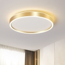 Circle Bedroom Flush Mount Ceiling Light Aluminum Modern LED Flush Light Fixture