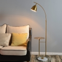 Bell Standing Light Modern Style Metal Single Living Room Floor Lighting with Marble Base