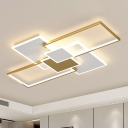 Geometry Living Room Flush Mount Ceiling Light Acrylic Contemporary LED Flushmount