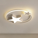 Star and Loop Shaped Flushmount Kids Metal LED Flush Mount Ceiling Light for Bedroom