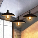 Pot Cover Metallic Hanging Light Simplicity 1 Bulb Restaurant Pendant Light Fixture