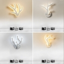 Artistic Twig Shape Wall Lighting Ideas Acrylic Corner LED Wall Light Sconce in White