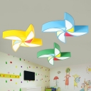 Pinwheel Nursery Flush Mounted Lamp Metal Kids LED Flush Mount Ceiling Light Fixture