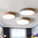 Round Splicing Ceiling Flush Light Macaron Acrylic Child Bedroom LED Flush Mount