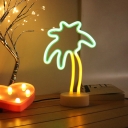 Creative Kids LED Table Light White Assorted Shape Neon Night Lamp with Plastic Shade